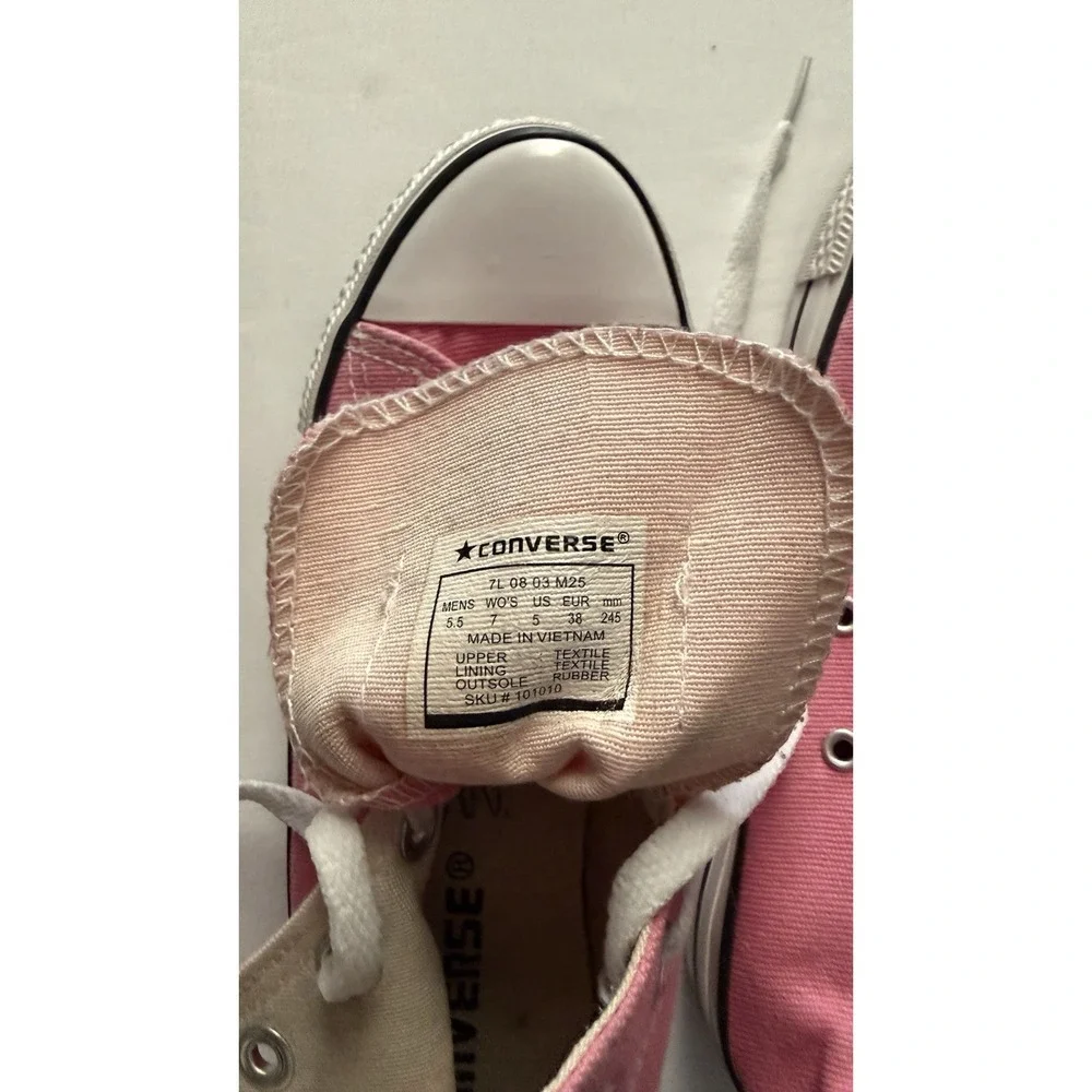 Converse Chuck Taylor All Star Pink/White Canvas High Top Lace Up US 5 EU 38